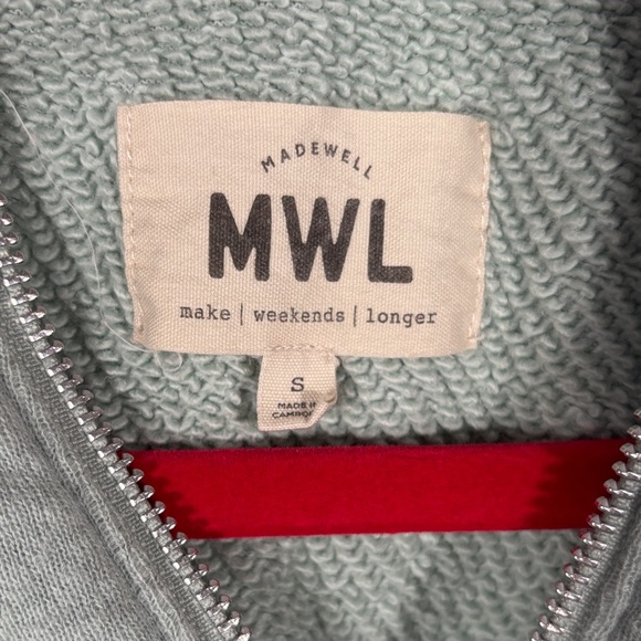 Madewell Women's MWL Airyterry Half-Zip Tunic Sweatshirt Small - Picture 2 of 3